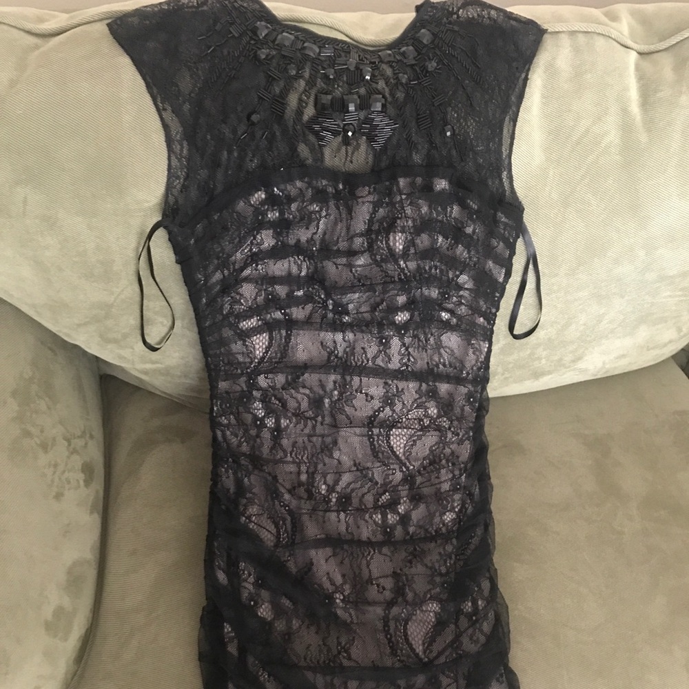Black lace BEBE dress!